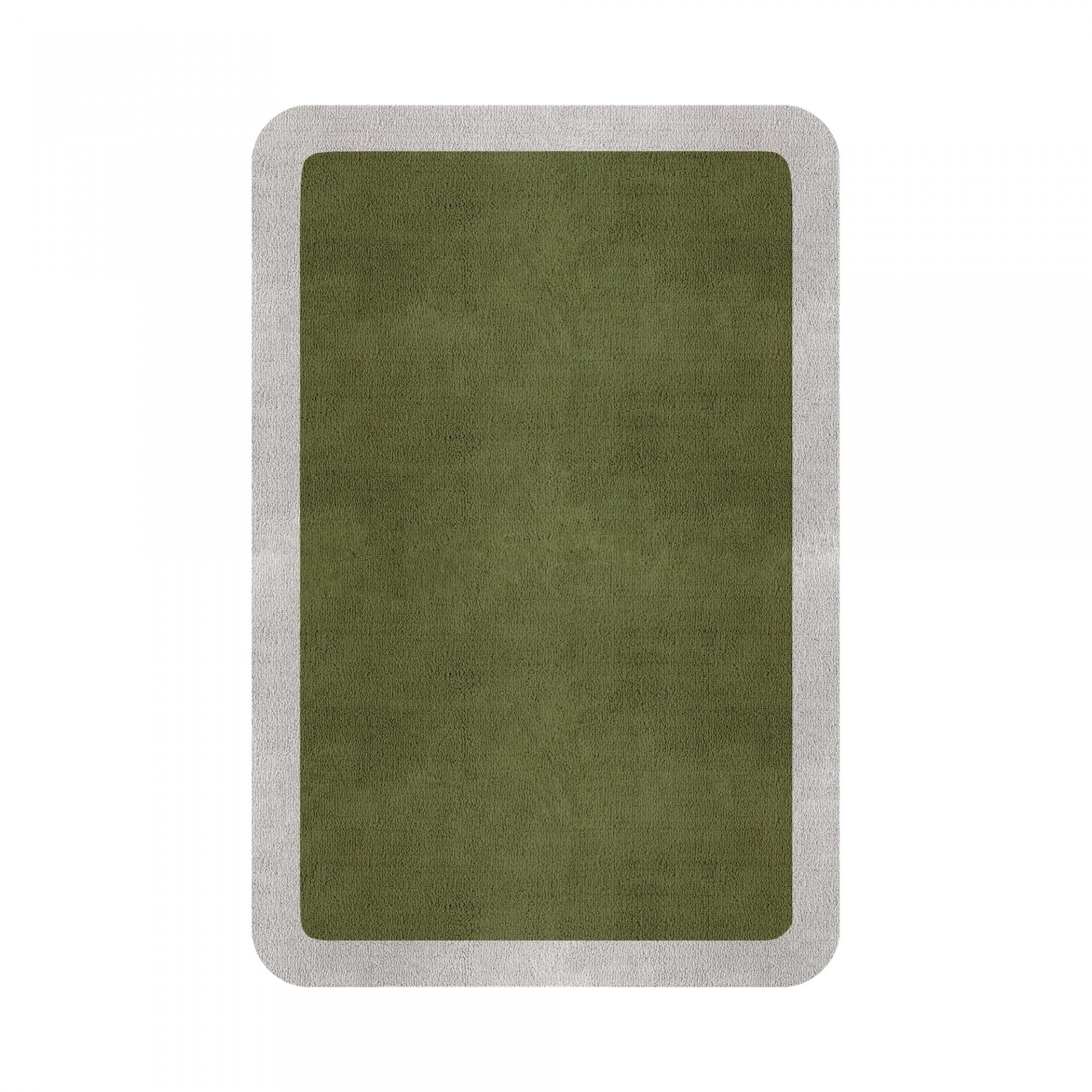 BORDER ATELIER FRESH OLIVE ROUNDED EDGE AREA RUG