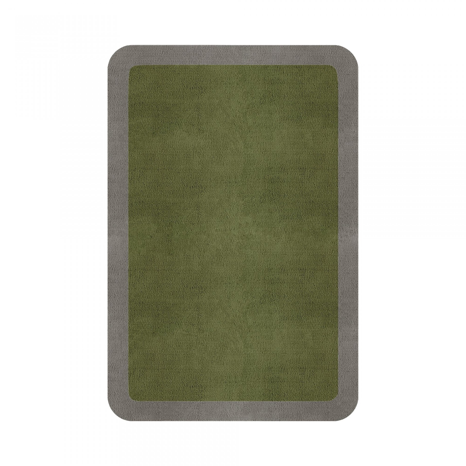 BORDER ATELIER FRESH OLIVE ROUNDED EDGE AREA RUG