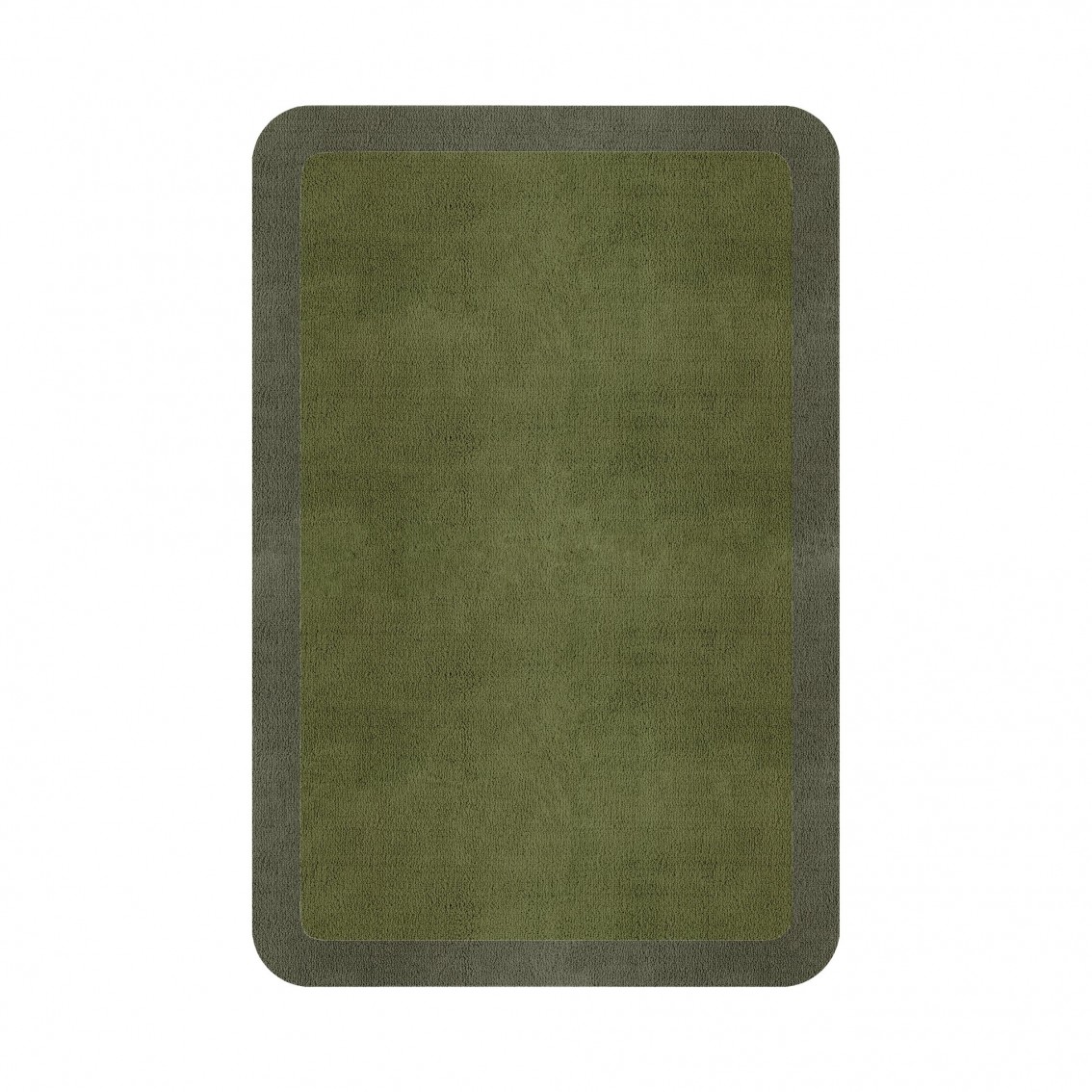 BORDER ATELIER FRESH OLIVE ROUNDED EDGE AREA RUG BORDER ATELIER FRESH OLIVE ROUNDED EDGE AREA RUG
