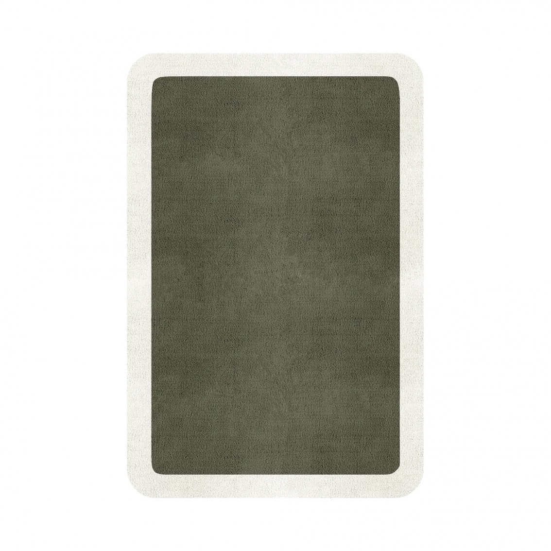 BORDER ATELIER SAGE TAUPE ROUNDED EDGE AREA RUG BORDER ATELIER SAGE TAUPE ROUNDED EDGE AREA RUG