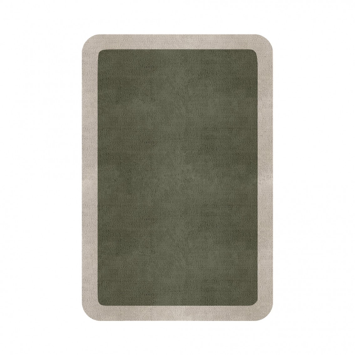 BORDER ATELIER SAGE TAUPE ROUNDED EDGE AREA RUG BORDER ATELIER SAGE TAUPE ROUNDED EDGE AREA RUG