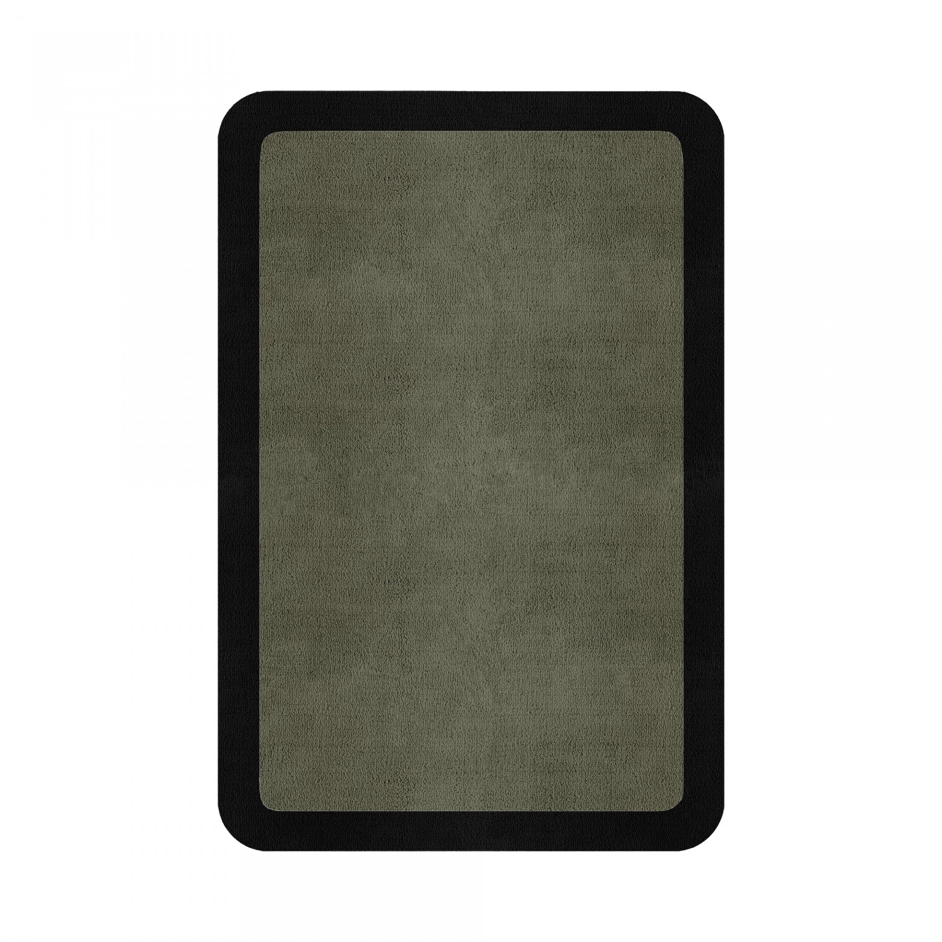 BORDER ATELIER SAGE TAUPE ROUNDED EDGE AREA RUG