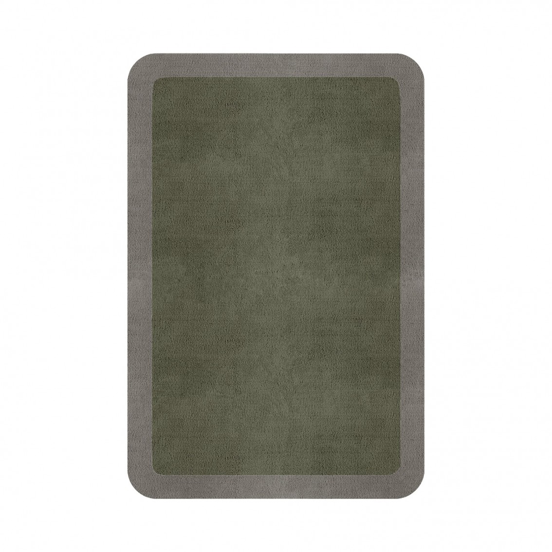 BORDER ATELIER SAGE TAUPE ROUNDED EDGE AREA RUG BORDER ATELIER SAGE TAUPE ROUNDED EDGE AREA RUG