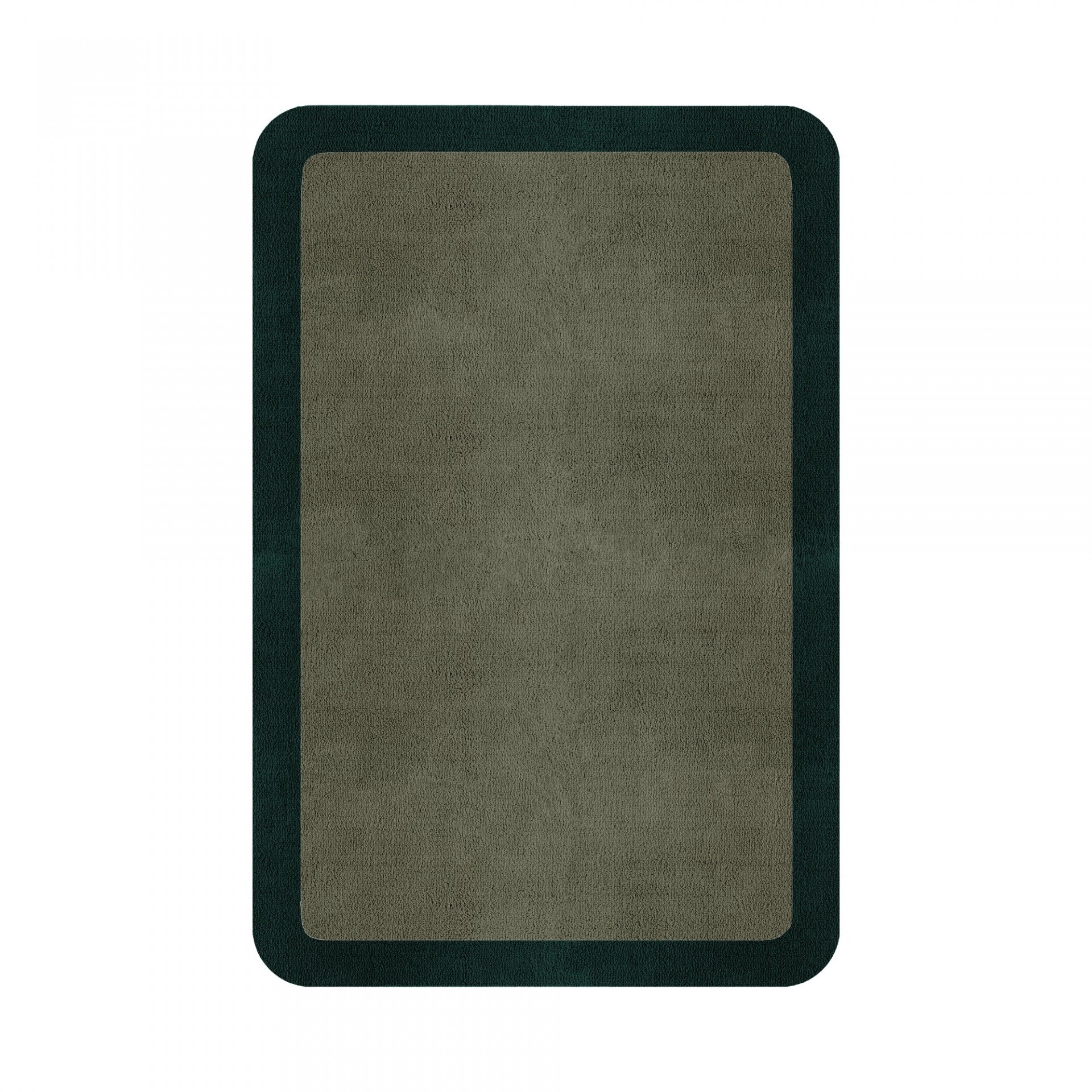 BORDER ATELIER SAGE TAUPE ROUNDED EDGE AREA RUG