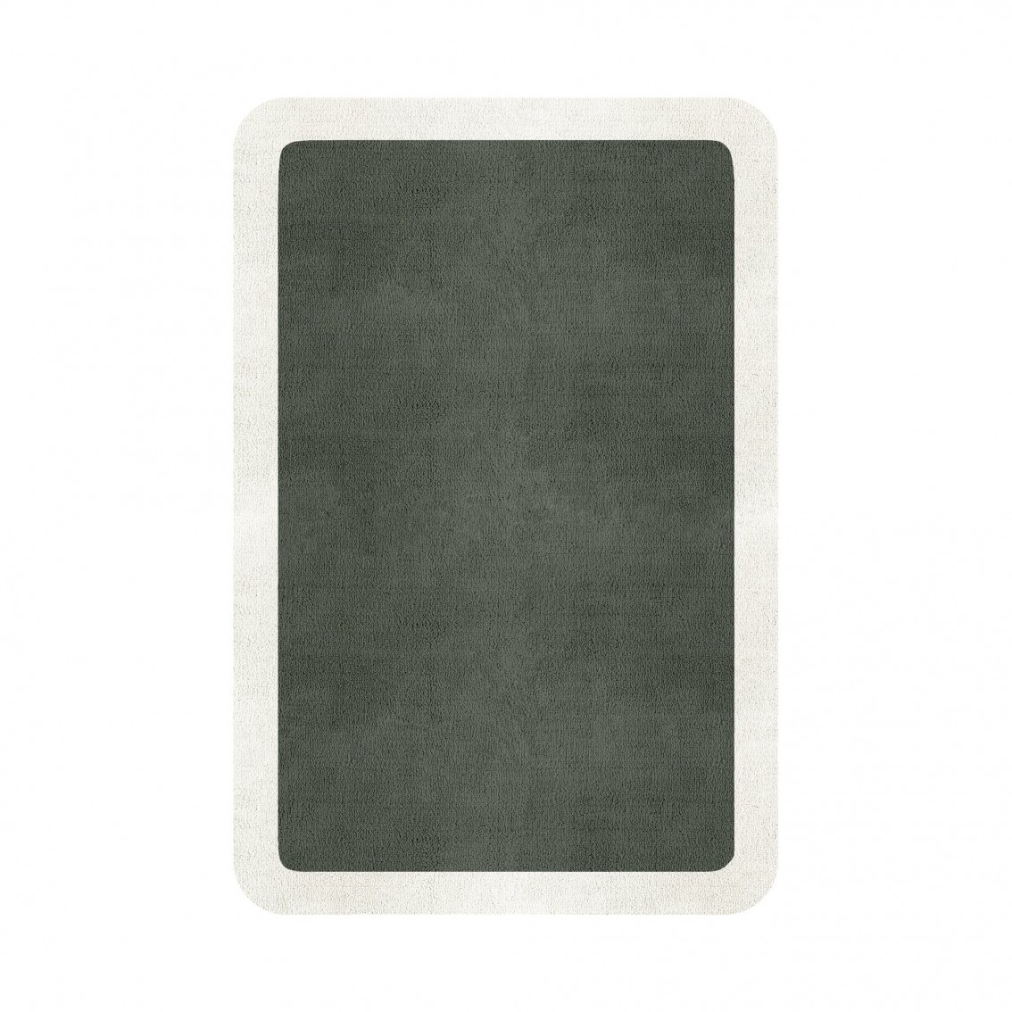 BORDER ATELIER SAGE GREEN ROUNDED EDGE AREA RUG BORDER ATELIER SAGE GREEN ROUNDED EDGE AREA RUG
