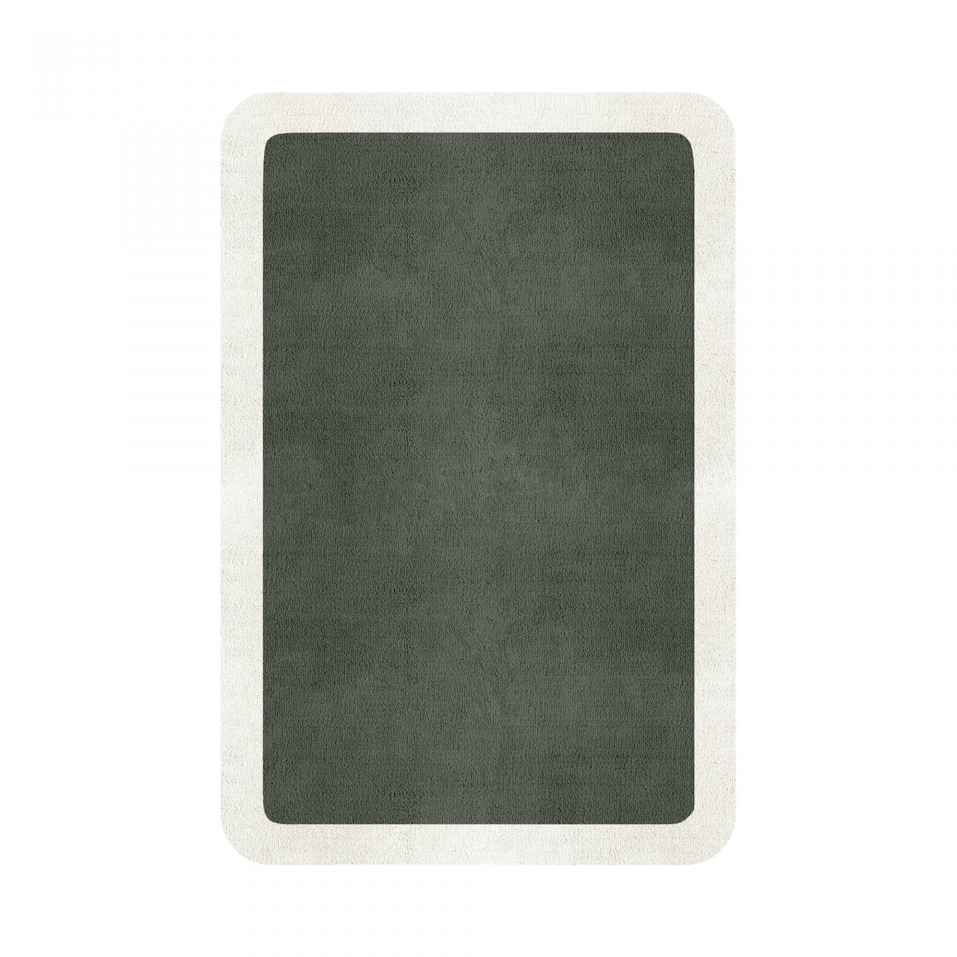 BORDER ATELIER SAGE GREEN ROUNDED EDGE AREA RUG