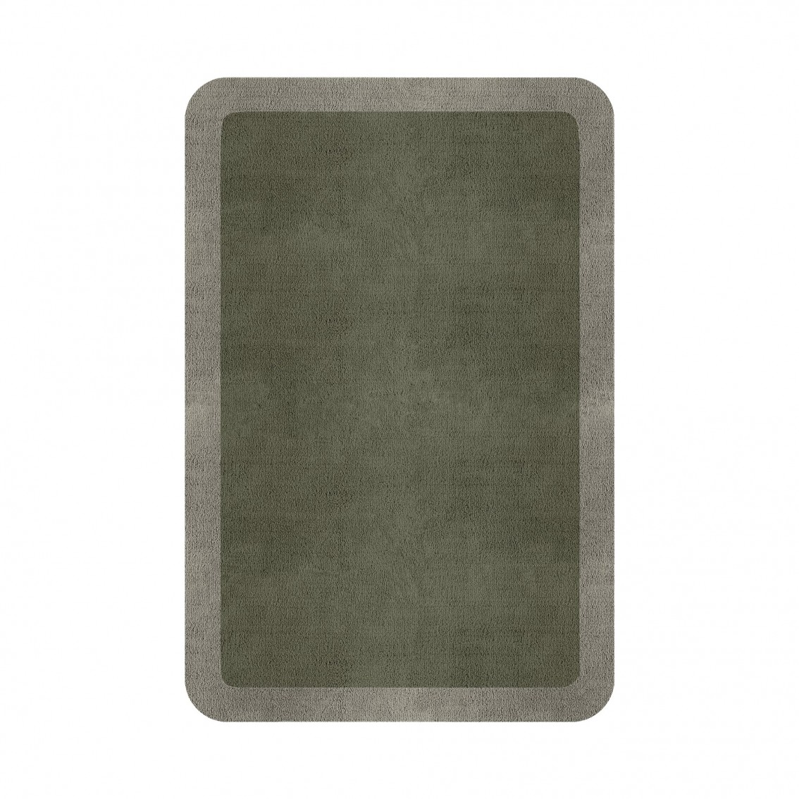 BORDER ATELIER SAGE TAUPE ROUNDED EDGE AREA RUG BORDER ATELIER SAGE TAUPE ROUNDED EDGE AREA RUG