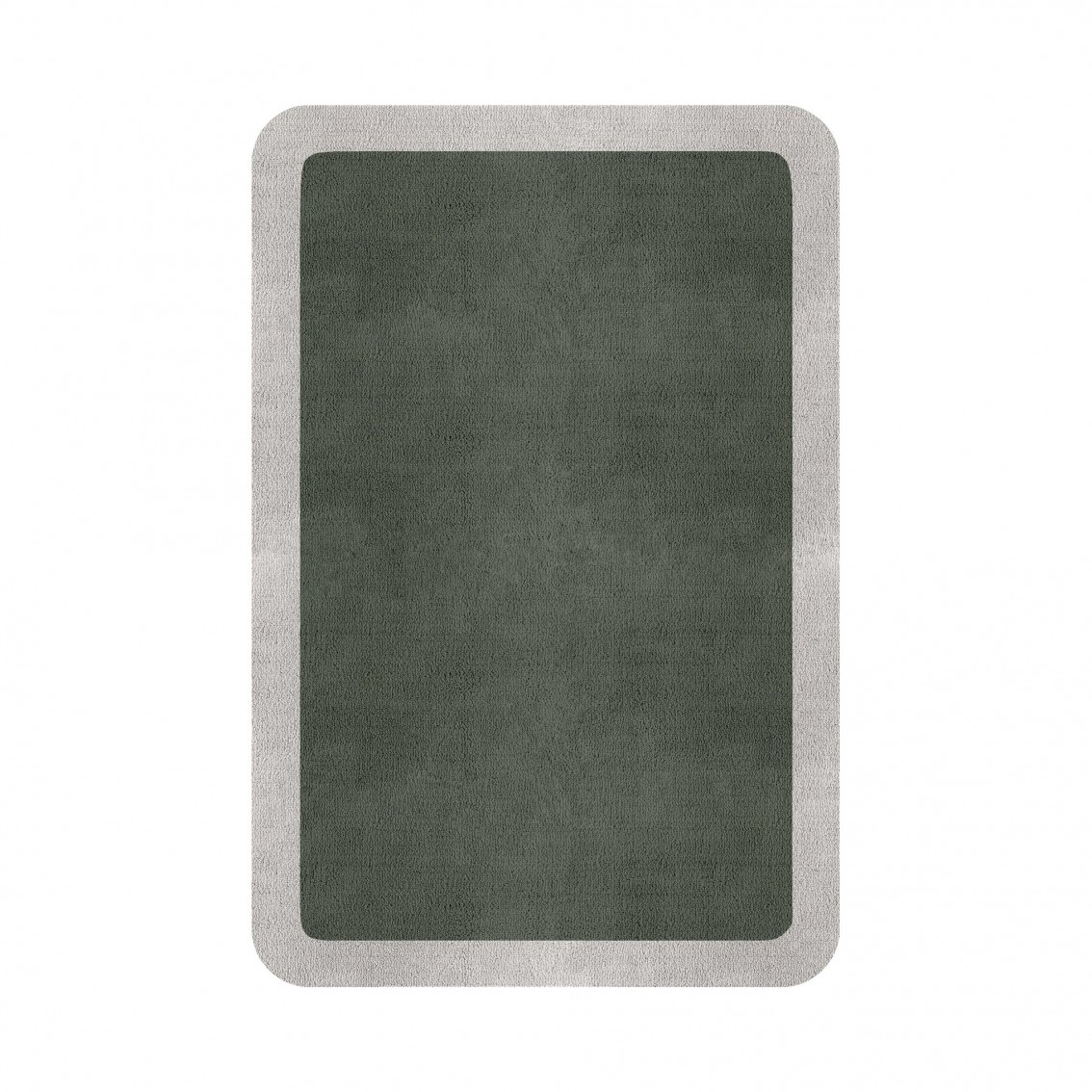 BORDER ATELIER SAGE GREEN ROUNDED EDGE AREA RUG BORDER ATELIER SAGE GREEN ROUNDED EDGE AREA RUG