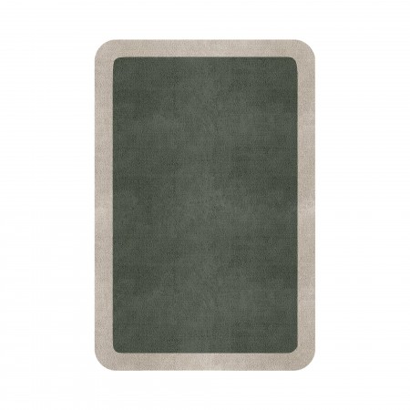 BORDER ATELIER SAGE GREEN ROUNDED EDGE AREA RUG BORDER ATELIER SAGE GREEN ROUNDED EDGE AREA RUG