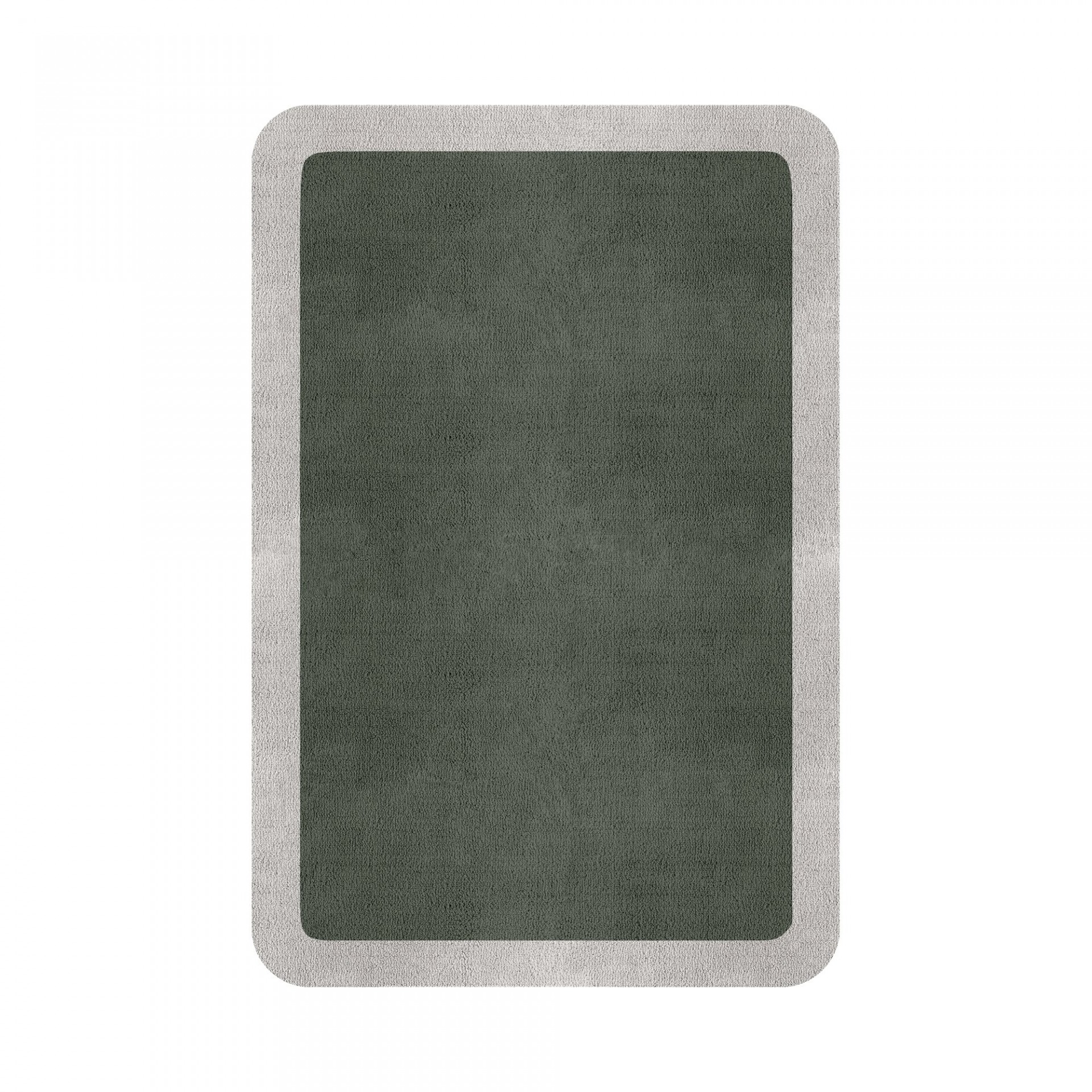 BORDER ATELIER SAGE GREEN ROUNDED EDGE AREA RUG