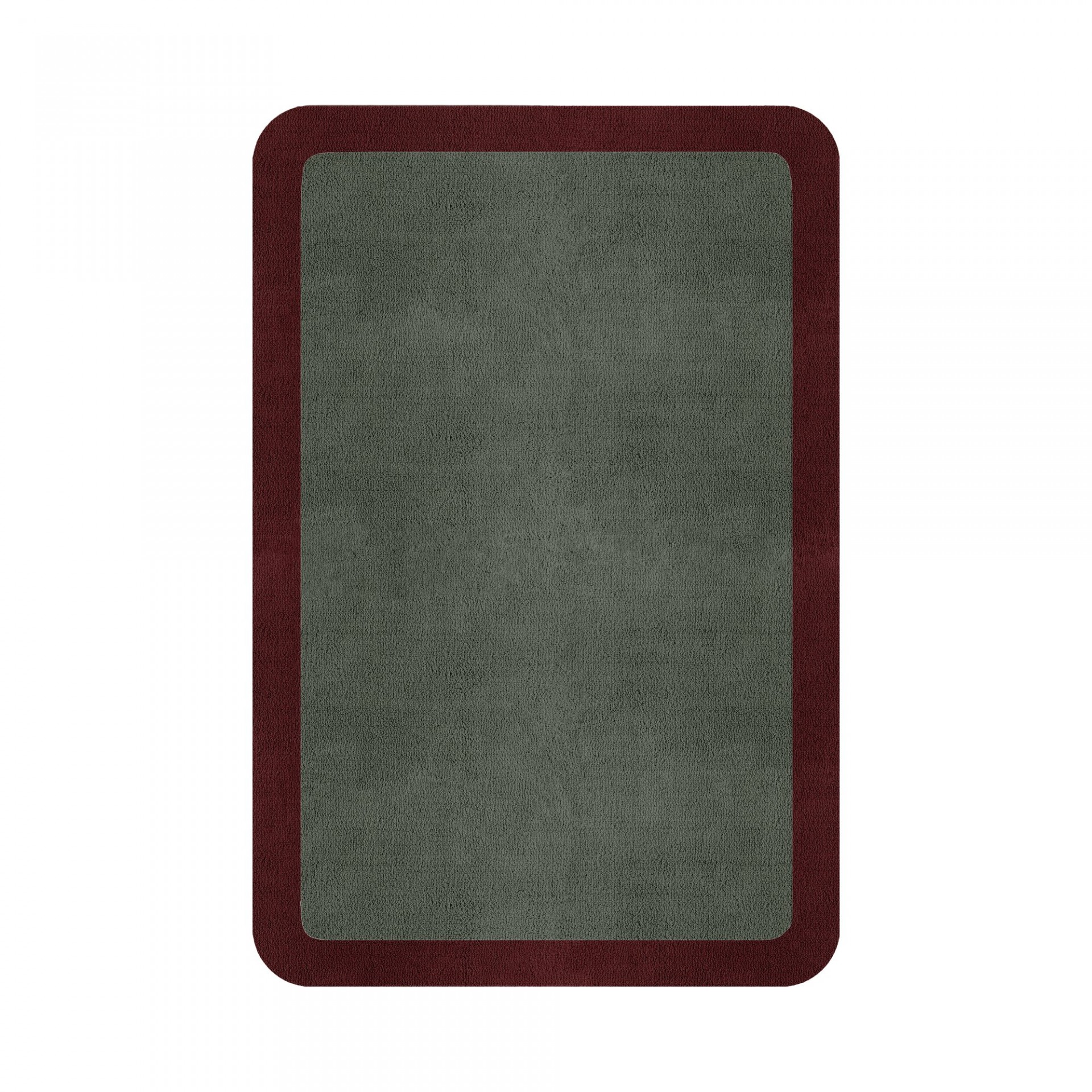BORDER ATELIER SAGE GREEN ROUNDED EDGE AREA RUG