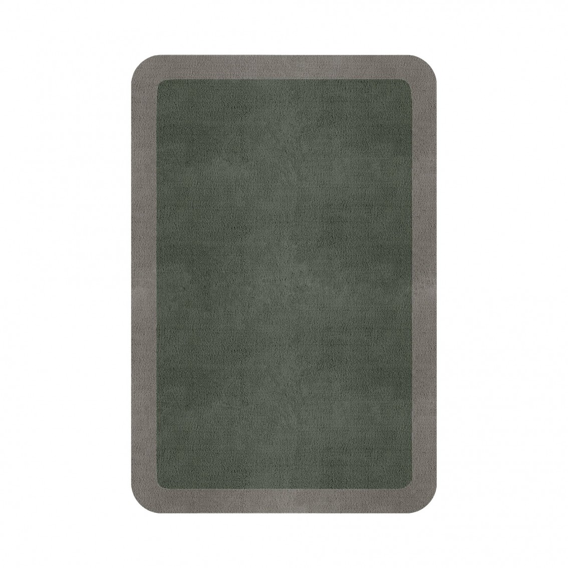 BORDER ATELIER SAGE GREEN ROUNDED EDGE AREA RUG BORDER ATELIER SAGE GREEN ROUNDED EDGE AREA RUG