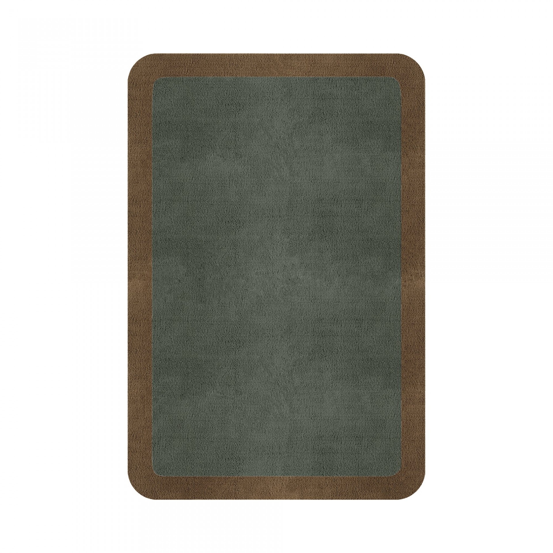 BORDER ATELIER SAGE GREEN ROUNDED EDGE AREA RUG