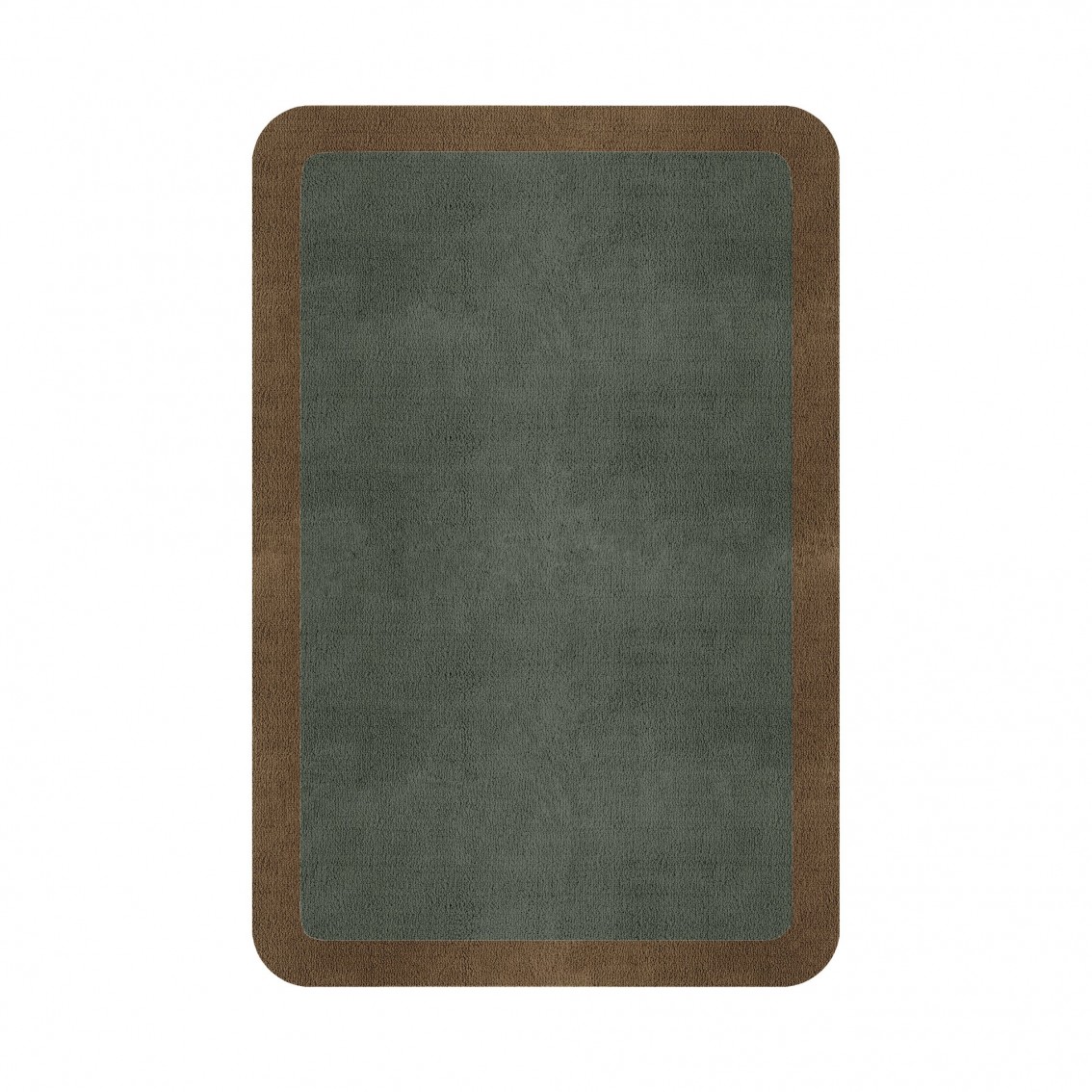 BORDER ATELIER SAGE GREEN ROUNDED EDGE AREA RUG BORDER ATELIER SAGE GREEN ROUNDED EDGE AREA RUG