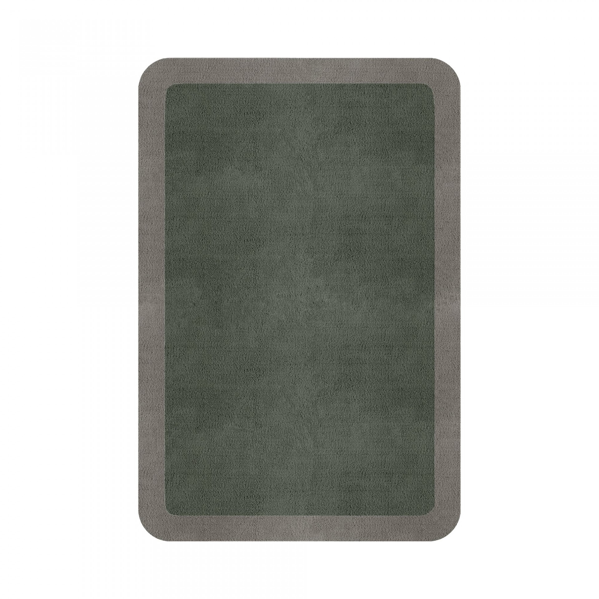 BORDER ATELIER SAGE GREEN ROUNDED EDGE AREA RUG
