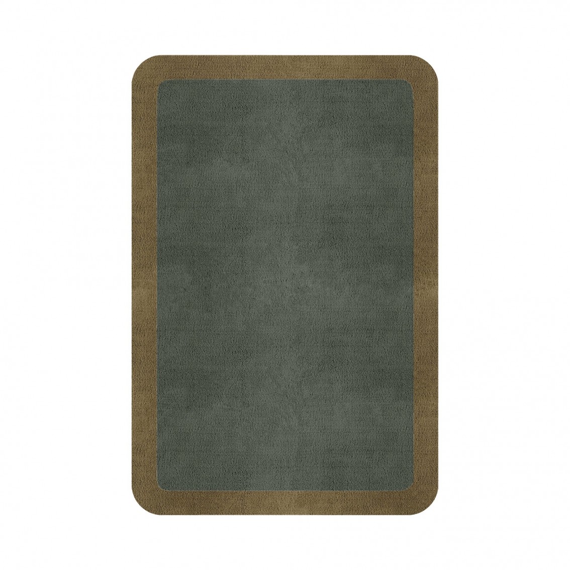 BORDER ATELIER SAGE GREEN ROUNDED EDGE AREA RUG