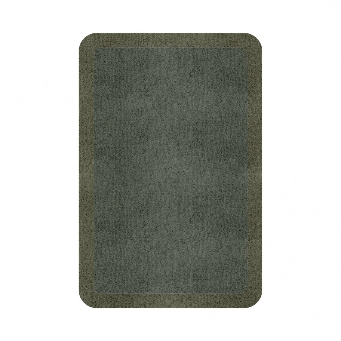 BORDER ATELIER SAGE GREEN ROUNDED EDGE AREA RUG
