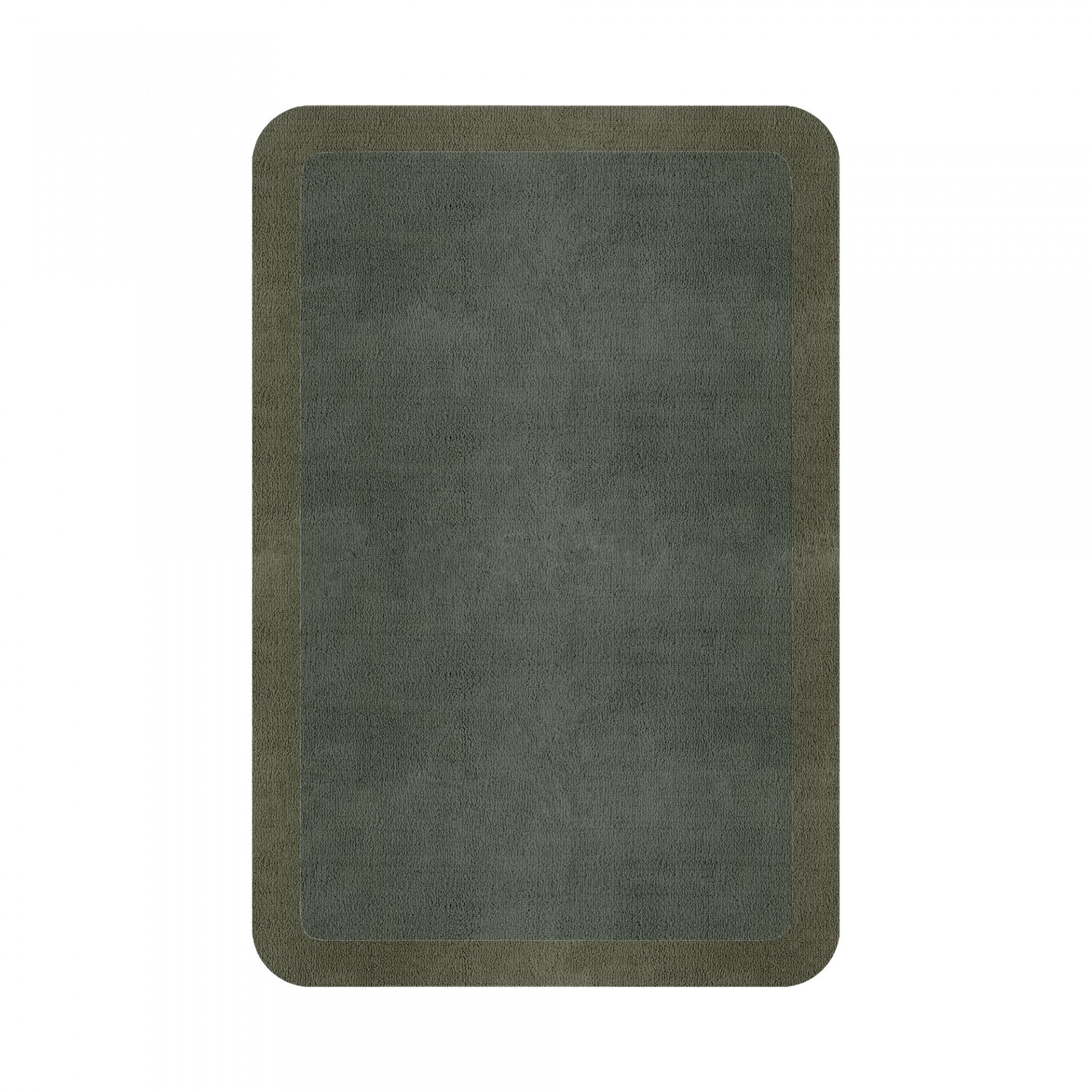 BORDER ATELIER SAGE GREEN ROUNDED EDGE AREA RUG