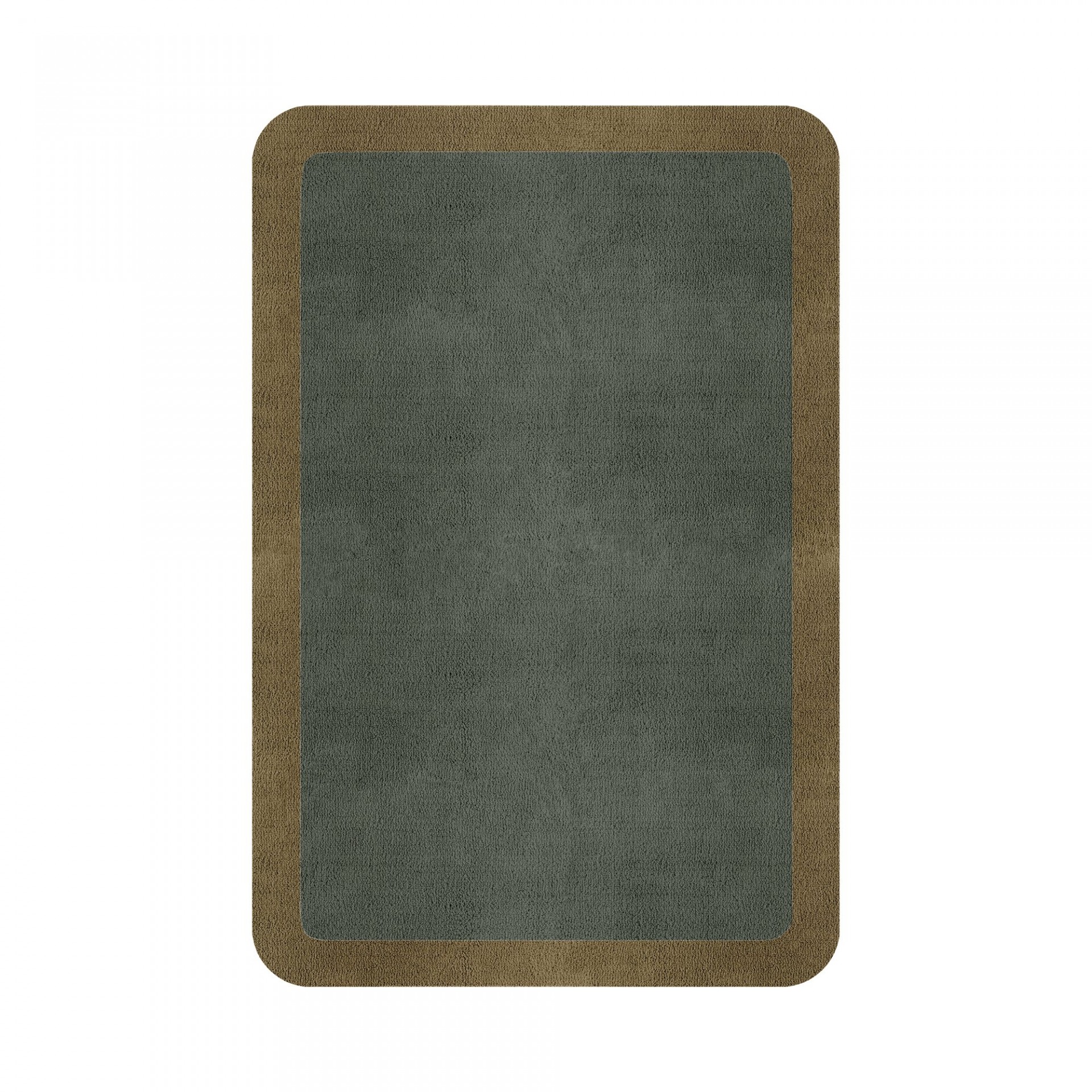BORDER ATELIER SAGE GREEN ROUNDED EDGE AREA RUG
