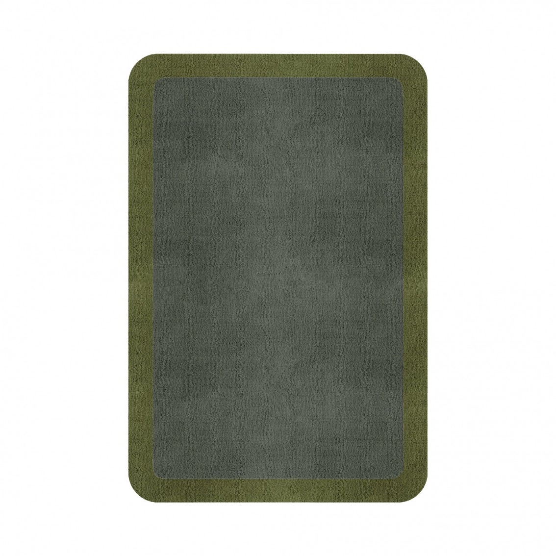 BORDER ATELIER SAGE GREEN ROUNDED EDGE AREA RUG BORDER ATELIER SAGE GREEN ROUNDED EDGE AREA RUG