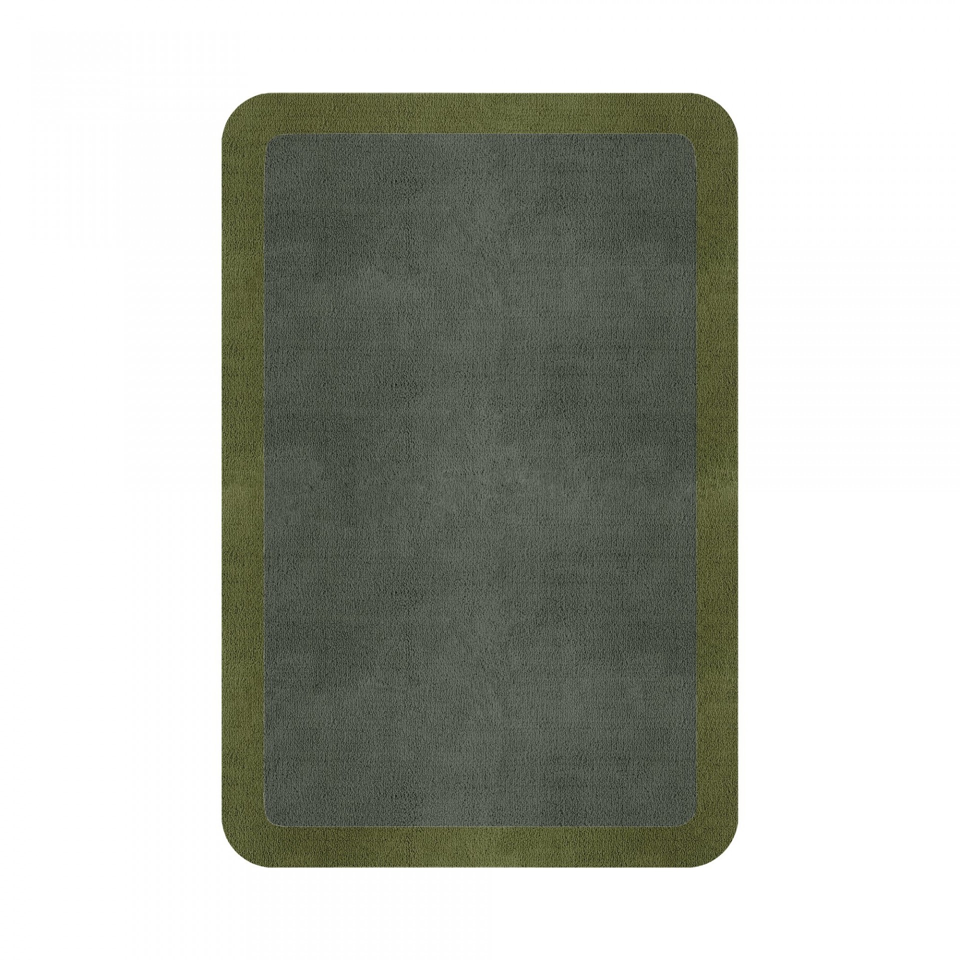 BORDER ATELIER SAGE GREEN ROUNDED EDGE AREA RUG