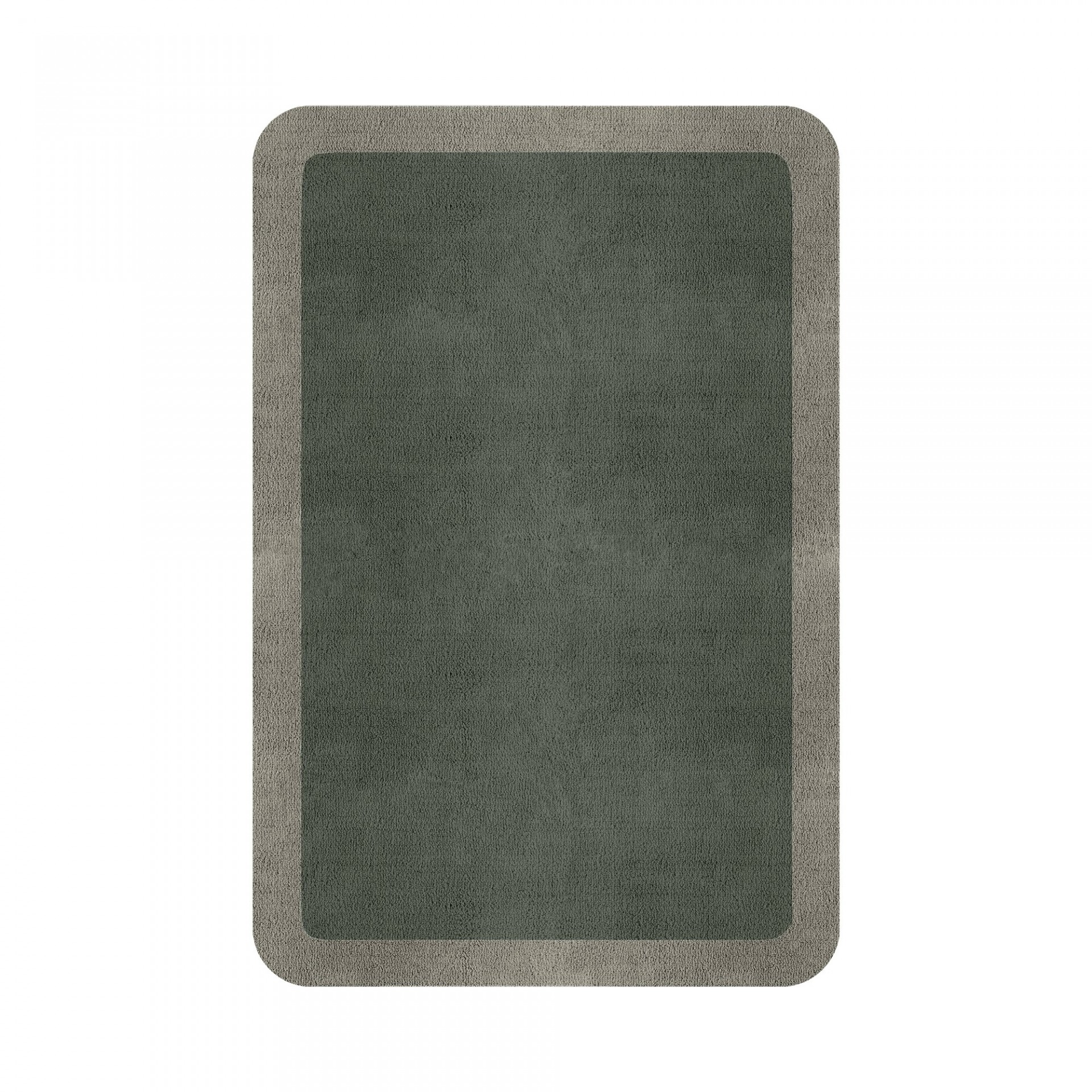BORDER ATELIER SAGE GREEN ROUNDED EDGE AREA RUG