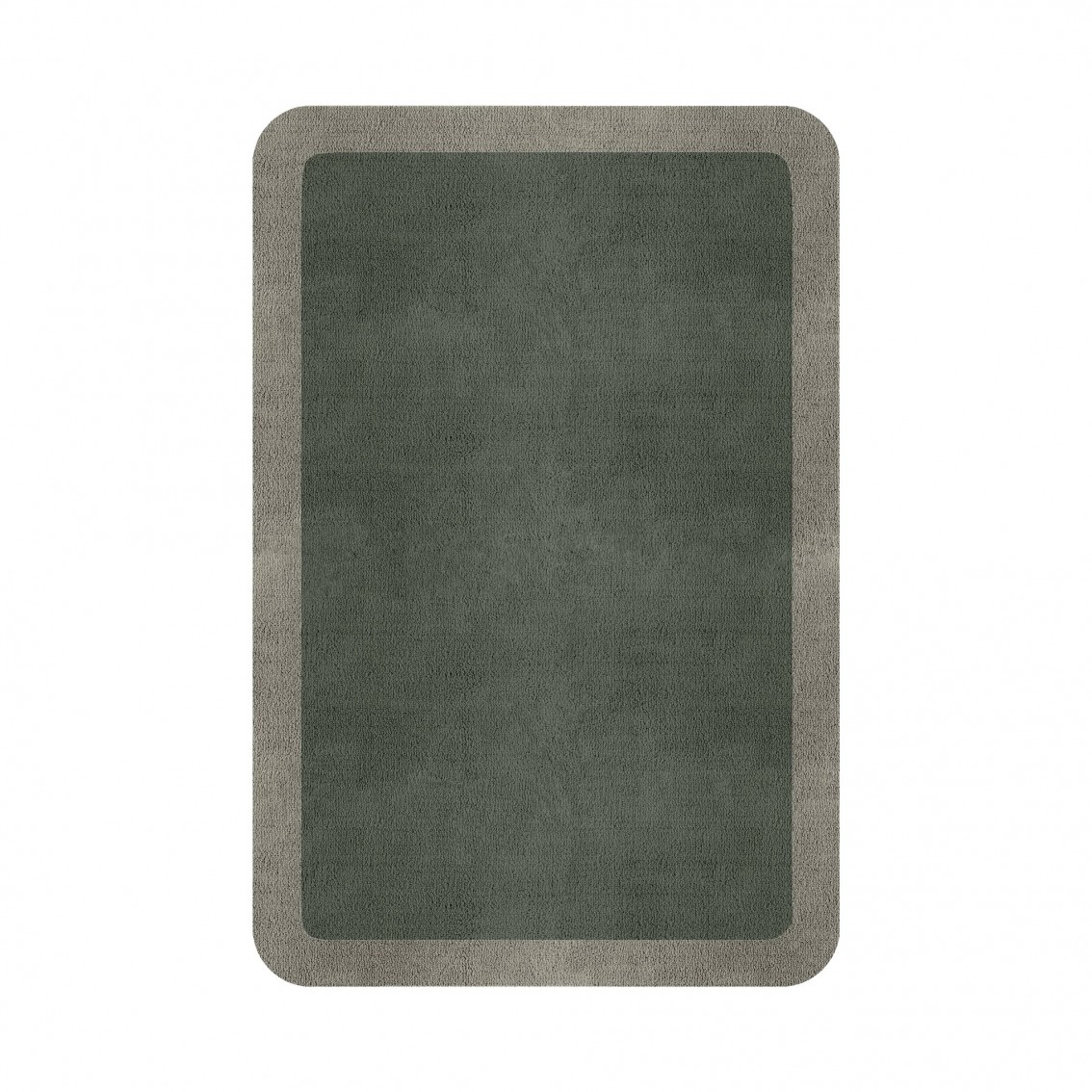 BORDER ATELIER SAGE GREEN ROUNDED EDGE AREA RUG