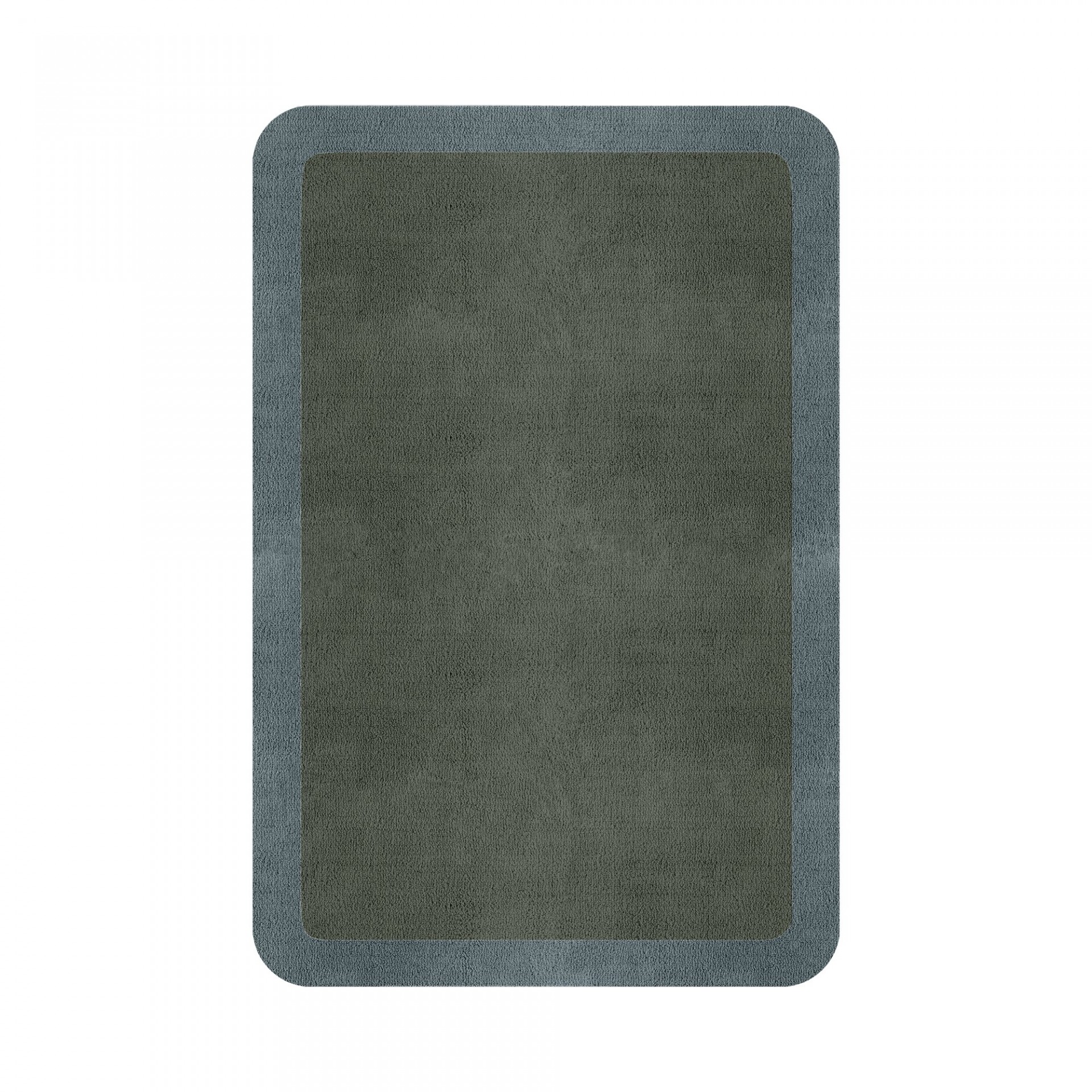 BORDER ATELIER SAGE GREEN ROUNDED EDGE AREA RUG