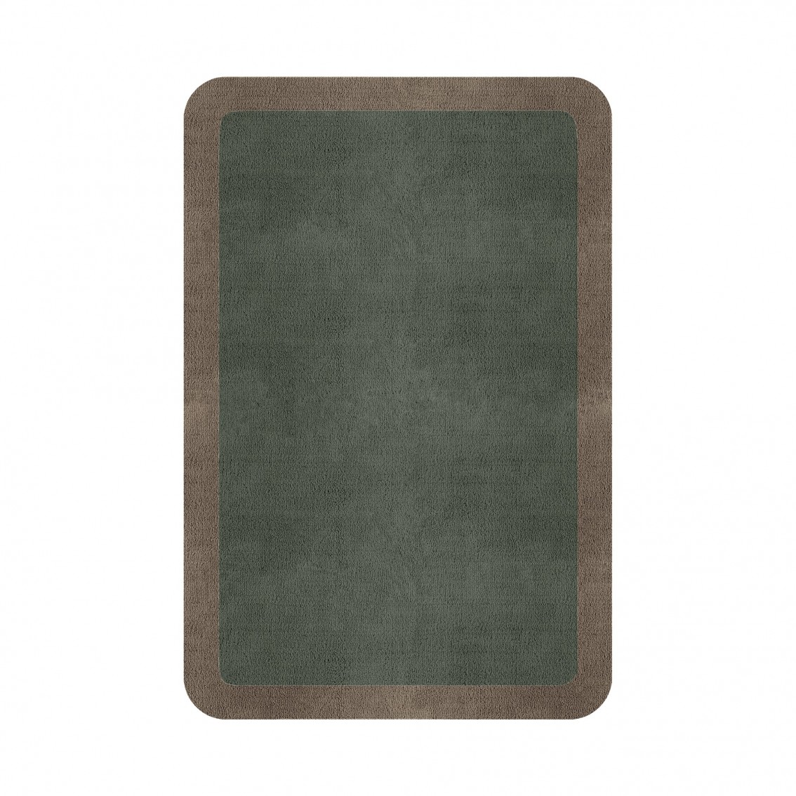 BORDER ATELIER SAGE GREEN ROUNDED EDGE AREA RUG