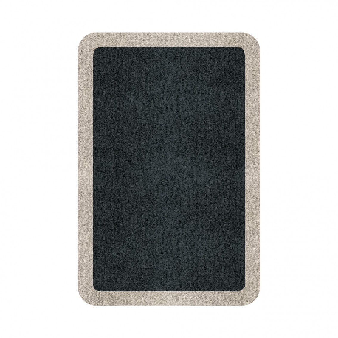 BORDER ATELIER CHARCOAL BLUE ROUNDED EDGE AREA RUG BORDER ATELIER CHARCOAL BLUE ROUNDED EDGE AREA RUG