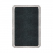 BORDER ATELIER CHARCOAL BLUE ROUNDED EDGE AREA RUG