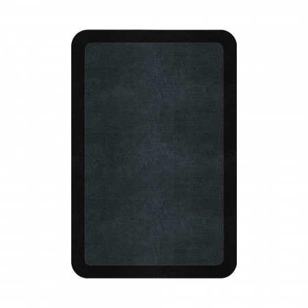 BORDER ATELIER CHARCOAL BLUE ROUNDED EDGE AREA RUG BORDER ATELIER CHARCOAL BLUE ROUNDED EDGE AREA RUG