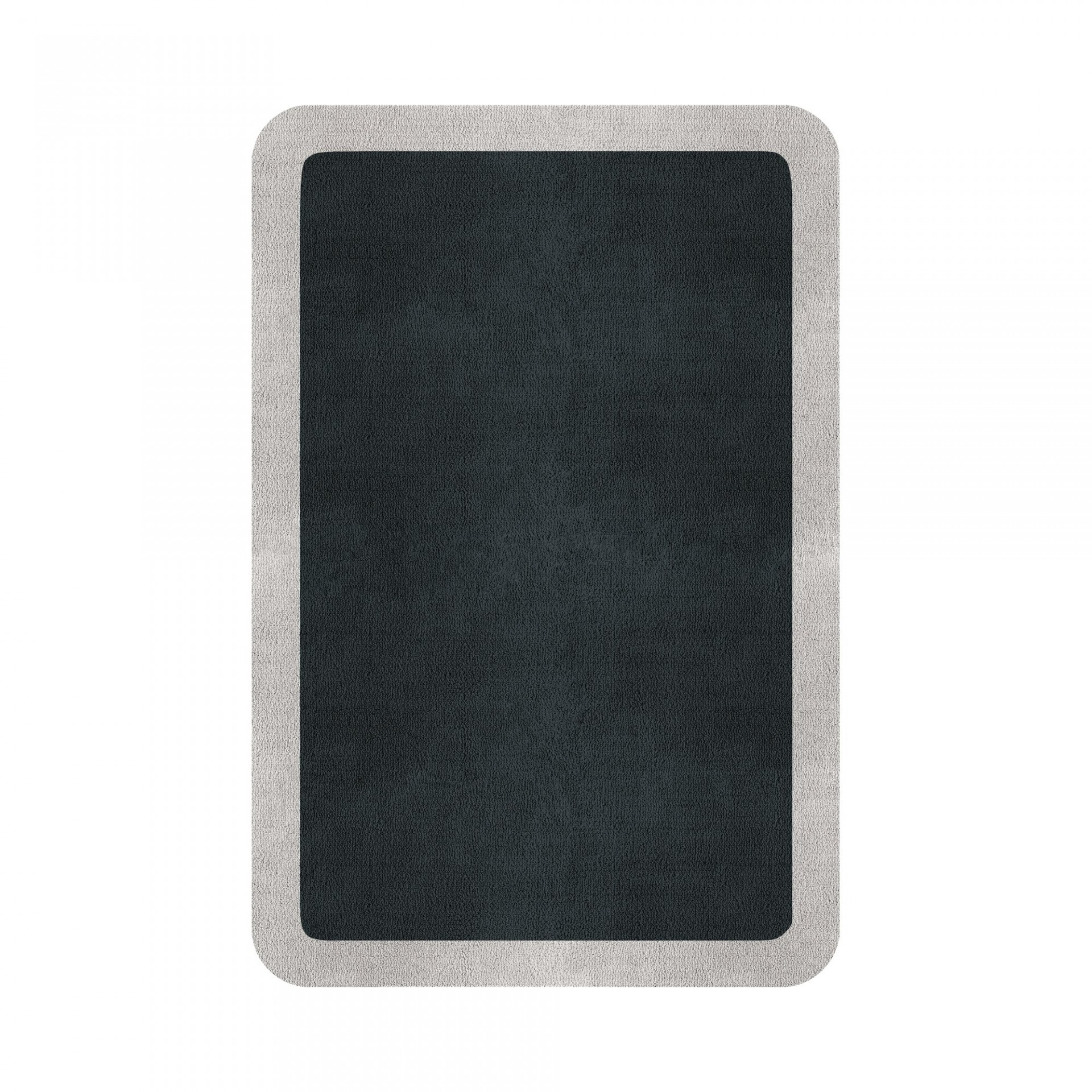 BORDER ATELIER CHARCOAL BLUE ROUNDED EDGE AREA RUG
