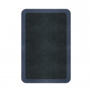 BORDER ATELIER CHARCOAL BLUE ROUNDED EDGE AREA RUG