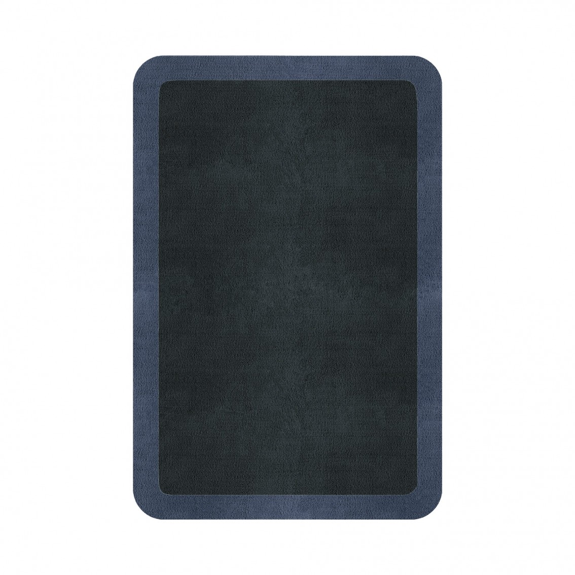 BORDER ATELIER CHARCOAL BLUE ROUNDED EDGE AREA RUG