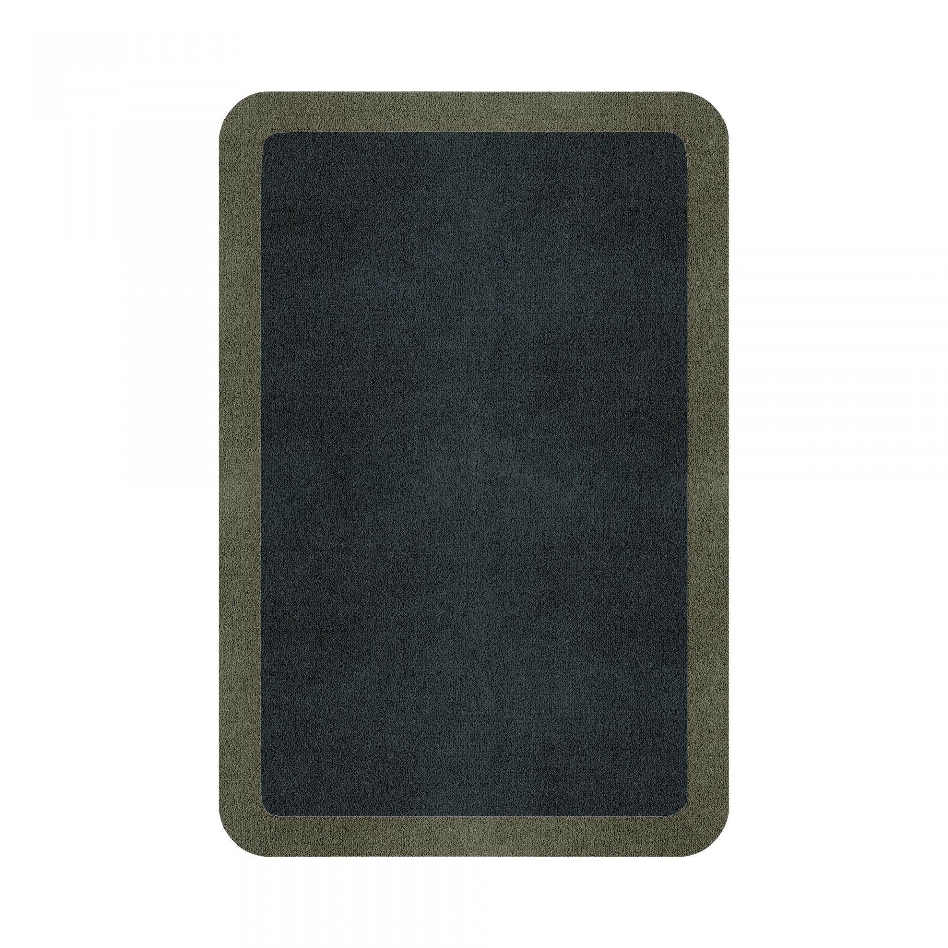 BORDER ATELIER CHARCOAL BLUE ROUNDED EDGE AREA RUG