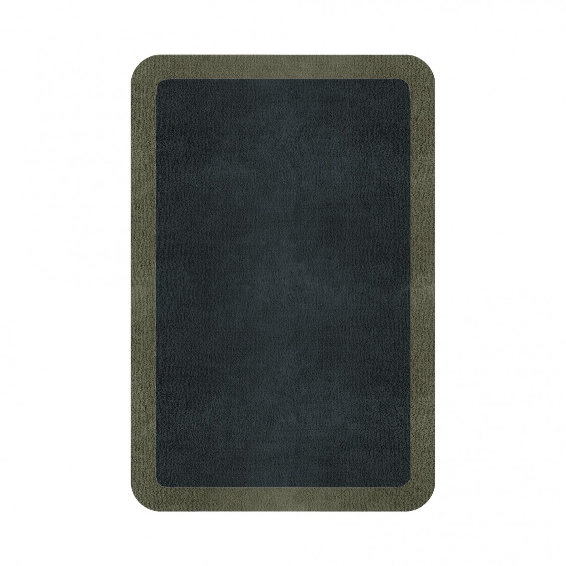 BORDER ATELIER CHARCOAL BLUE ROUNDED EDGE AREA RUG