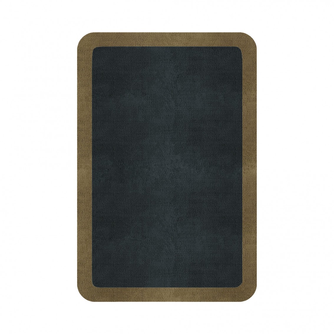 BORDER ATELIER CHARCOAL BLUE ROUNDED EDGE AREA RUG