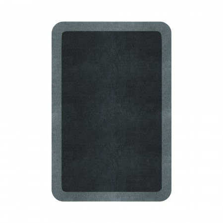 BORDER ATELIER CHARCOAL BLUE ROUNDED EDGE AREA RUG