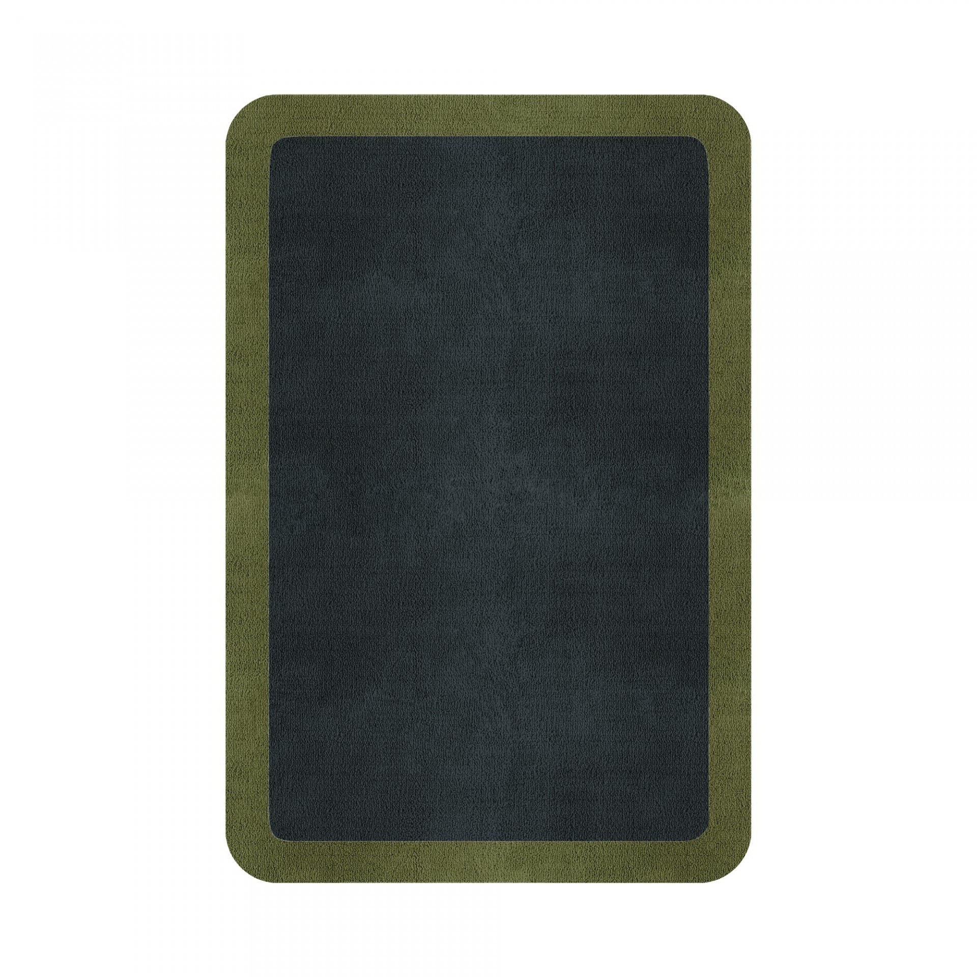 BORDER ATELIER CHARCOAL BLUE ROUNDED EDGE AREA RUG