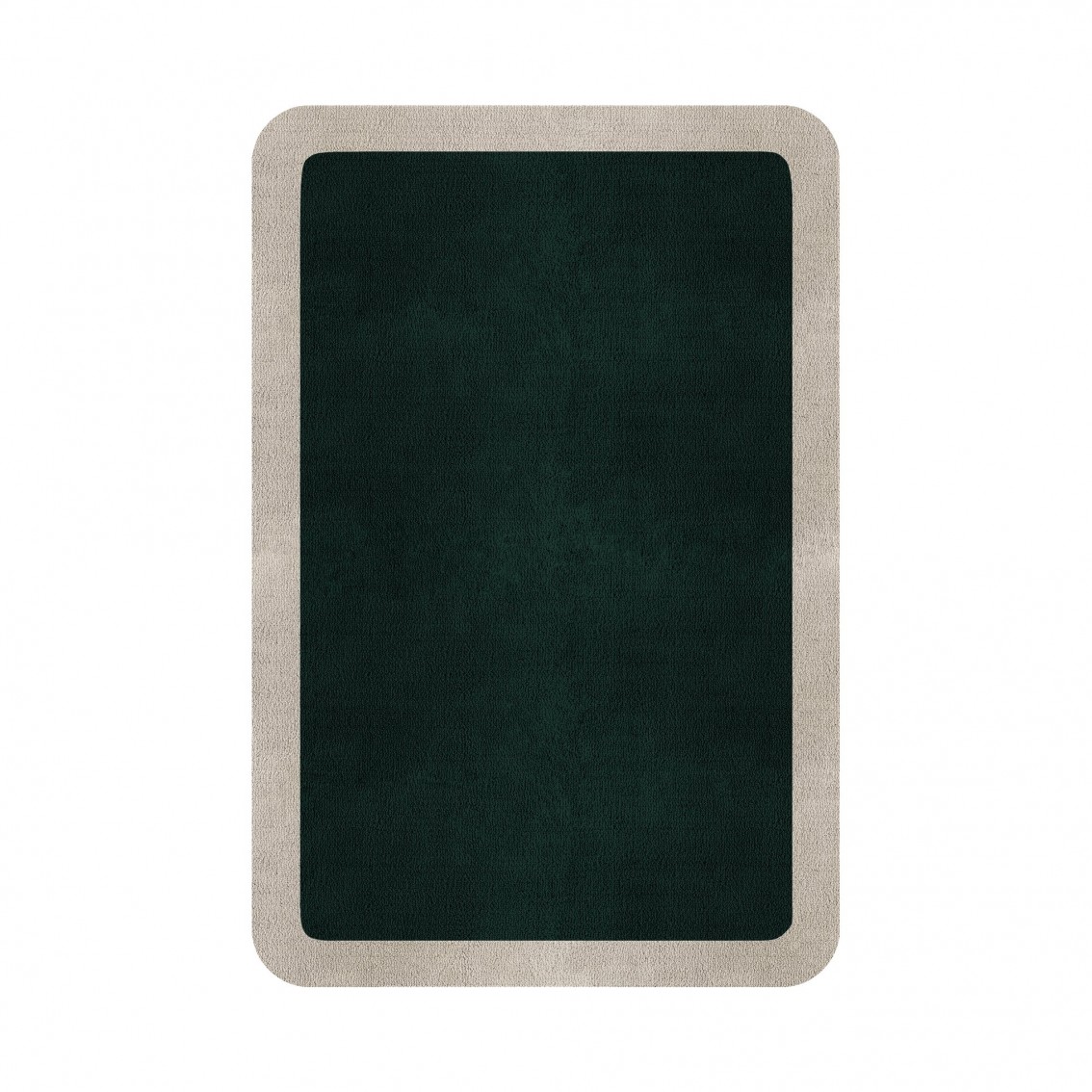 BORDER ATELIER HUNTER GREEN ROUNDED EDGE AREA RUG BORDER ATELIER HUNTER GREEN ROUNDED EDGE AREA RUG