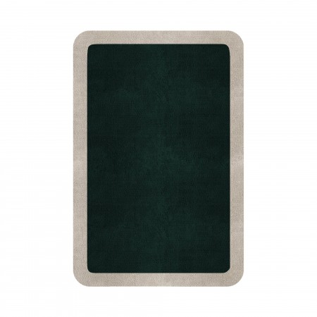 BORDER ATELIER HUNTER GREEN ROUNDED EDGE AREA RUG BORDER ATELIER HUNTER GREEN ROUNDED EDGE AREA RUG
