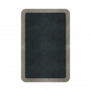 BORDER ATELIER CHARCOAL BLUE ROUNDED EDGE AREA RUG