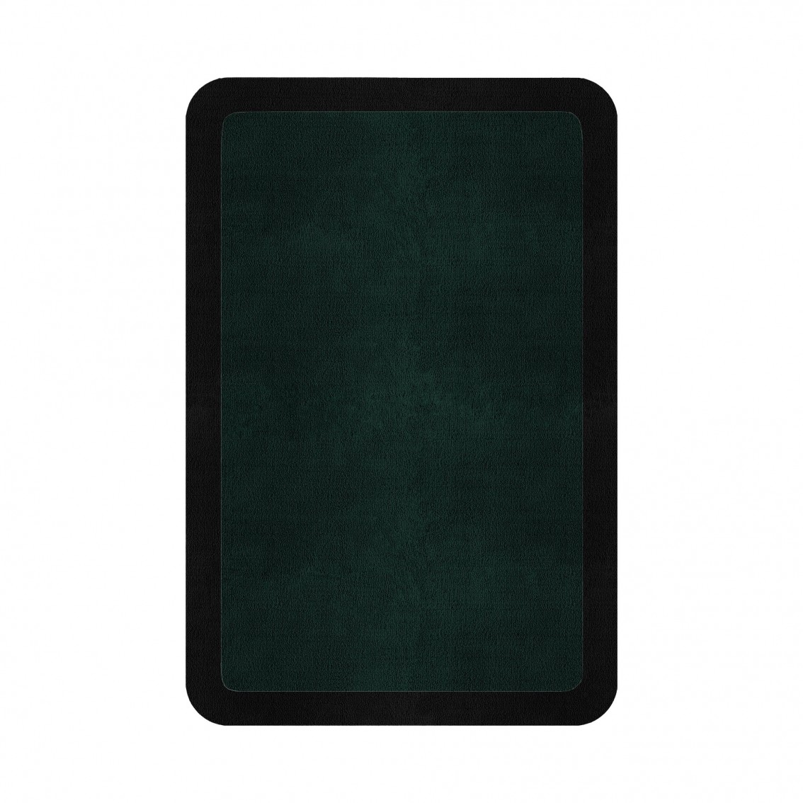 BORDER ATELIER HUNTER GREEN ROUNDED EDGE AREA RUG BORDER ATELIER HUNTER GREEN ROUNDED EDGE AREA RUG