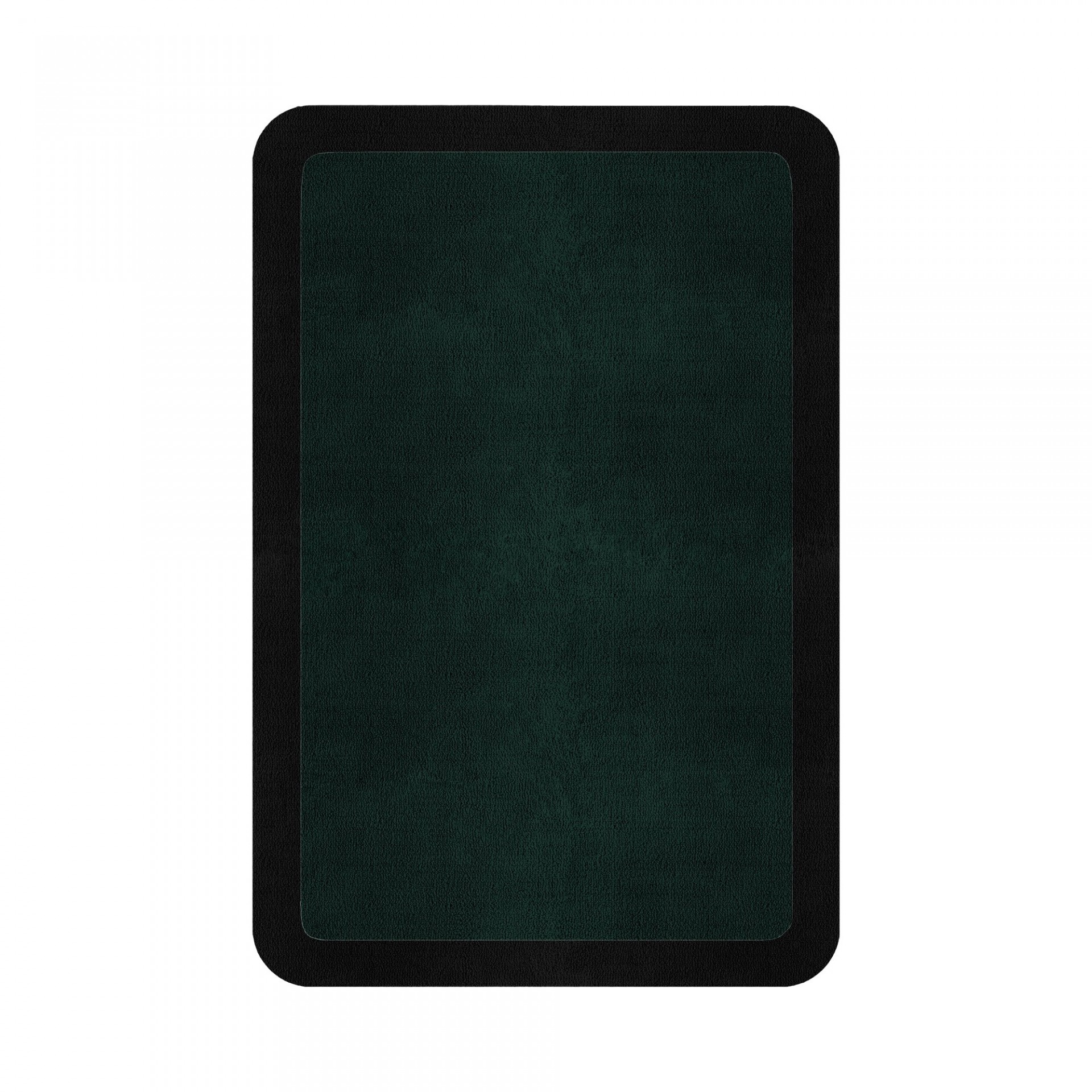 BORDER ATELIER HUNTER GREEN ROUNDED EDGE AREA RUG