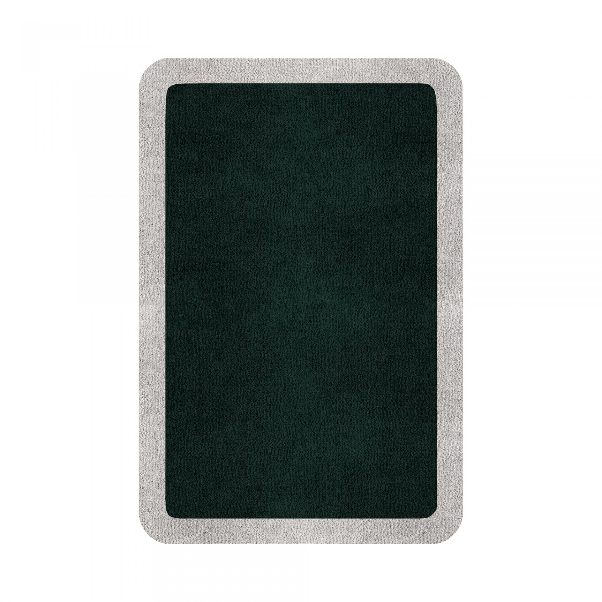 BORDER ATELIER HUNTER GREEN ROUNDED EDGE AREA RUG