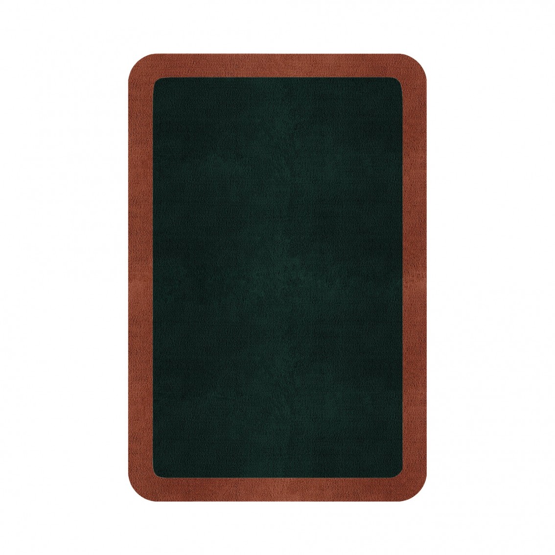 BORDER ATELIER HUNTER GREEN ROUNDED EDGE AREA RUG BORDER ATELIER HUNTER GREEN ROUNDED EDGE AREA RUG