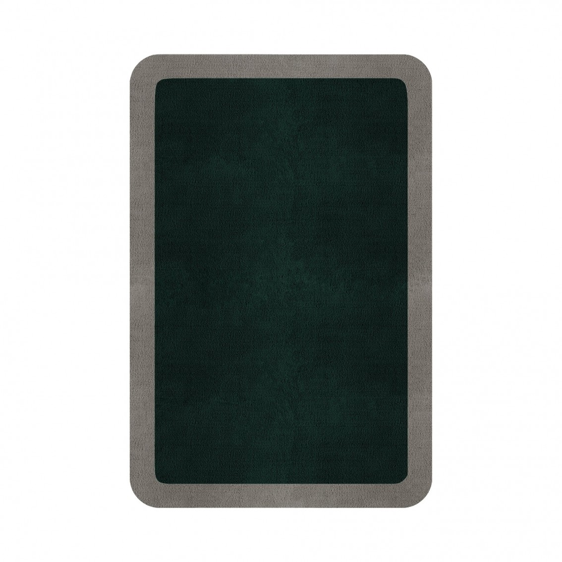 BORDER ATELIER HUNTER GREEN ROUNDED EDGE AREA RUG BORDER ATELIER HUNTER GREEN ROUNDED EDGE AREA RUG