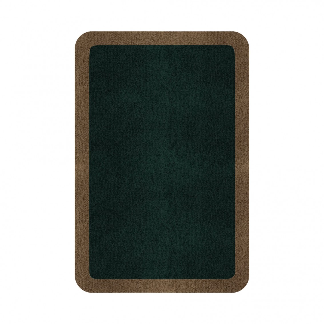 BORDER ATELIER HUNTER GREEN ROUNDED EDGE AREA RUG BORDER ATELIER HUNTER GREEN ROUNDED EDGE AREA RUG
