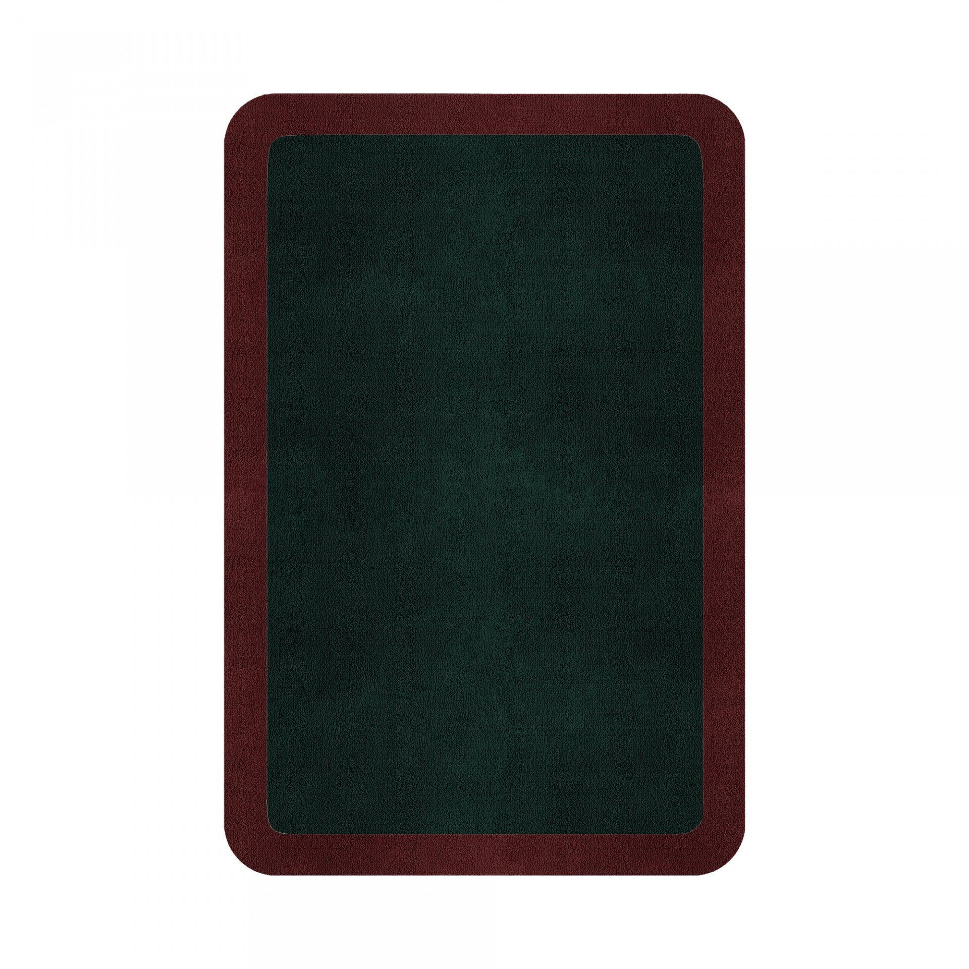 BORDER ATELIER HUNTER GREEN ROUNDED EDGE AREA RUG